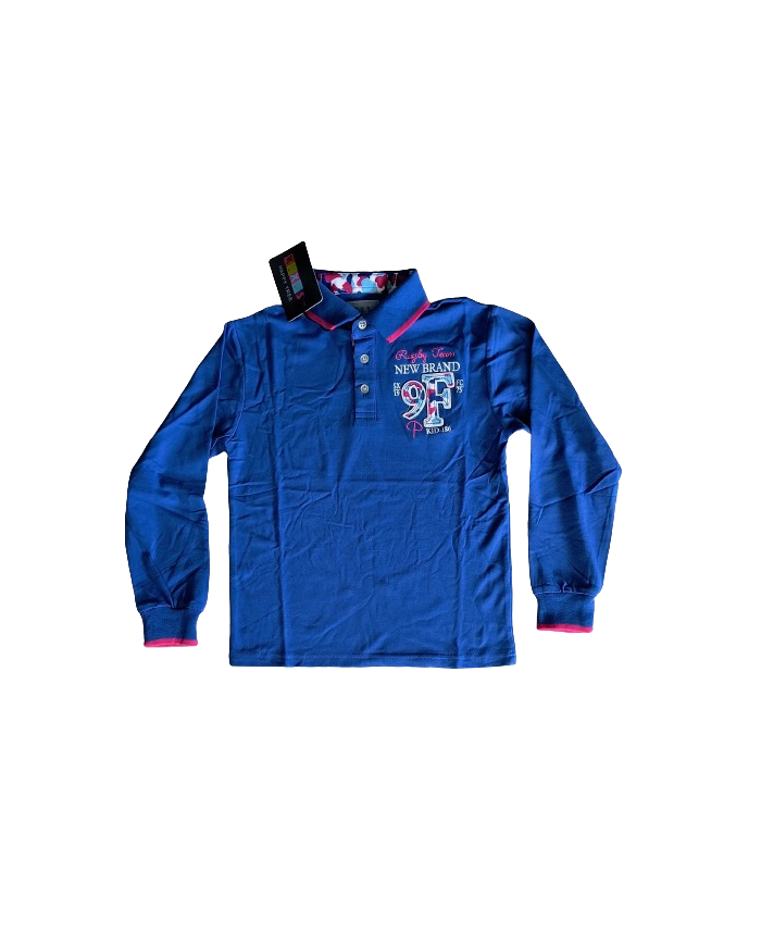 Tricou polo maneca lunga RUGBY TEAM, 4-12 ani