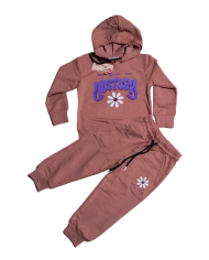 Compleu fete LIFESTYLE, bumbac reiat pufos 7-10 ani