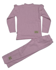 Compleu fete LIFESTYLE, bumbac reiat pufos 7-10 ani