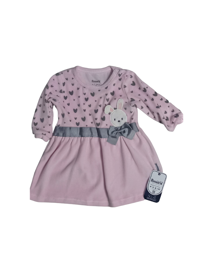 Rochiță catifea cu iepuraș