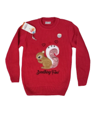 Pulover fete cu paiete, roz, 5-10 ani