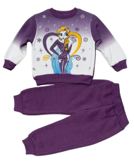 Compleu fete BARBIE bumbac vatuit, roz, 2-5 ani