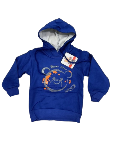 Hanorac baieti usor vatuit, SPACE, albastru, 1-4 ani