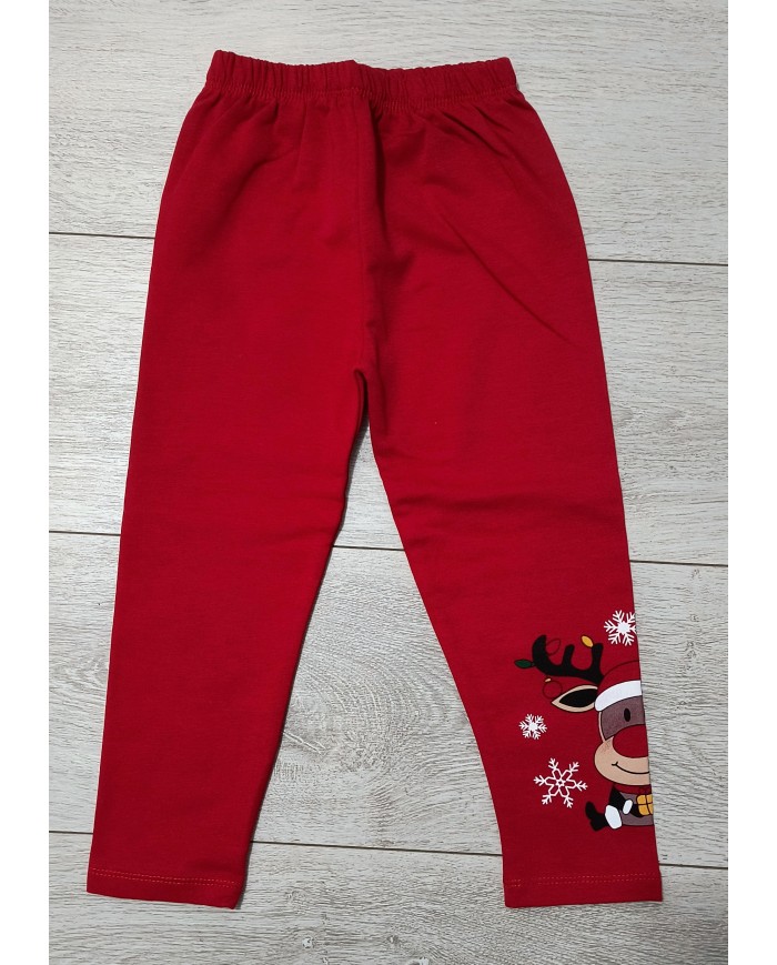 Colanti Craciun usor vatuiti, ren, rosu, 1-4 ani