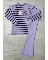 Trening fete catifea, visiniu, 5-10 ani