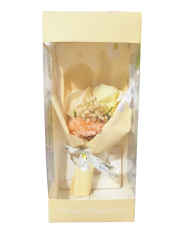 Aranjament cadou ETERNAL HAPPINESS cu trandafiri de sapun