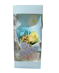 Aranjament cadou ETERNAL HAPPINESS cu trandafiri de sapun