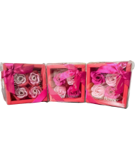 Aranjament cadou ETERNAL HAPPINESS cu trandafiri de sapun