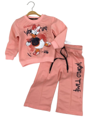 Compleu fete HAPPY DAYS, bumbac, gri, 7-10 ani