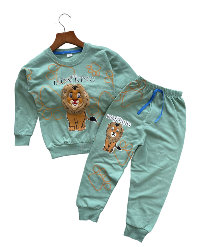 Compleu copii LION KING, imprimeu 3D, verde, 2-5 ani
