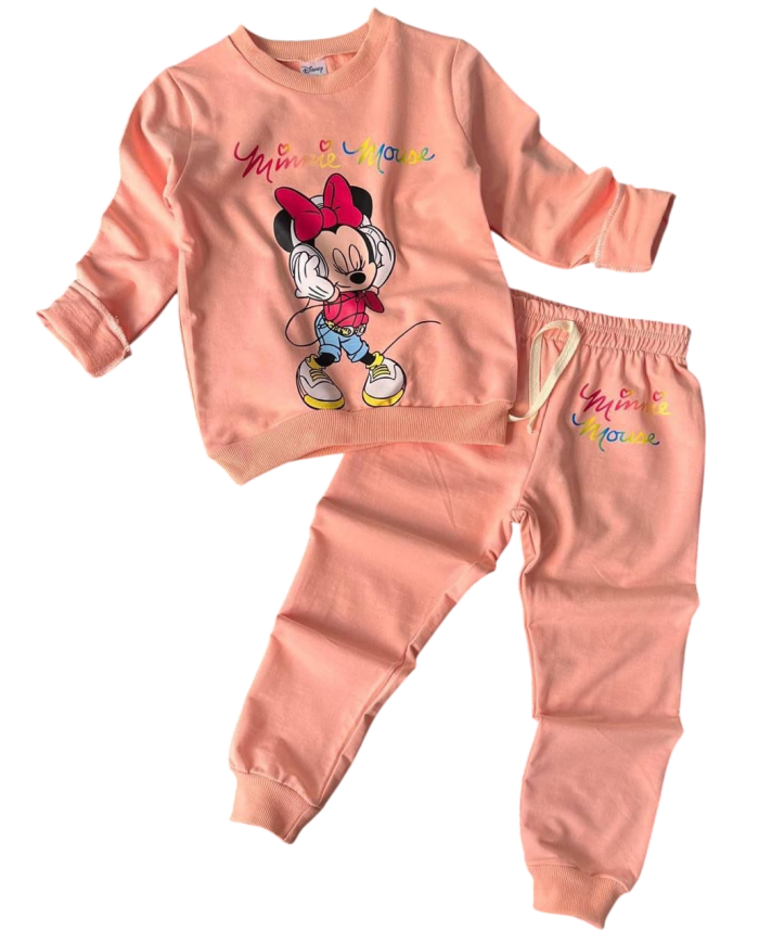 Compleu fete MINNIE, somon, 2-8 ani