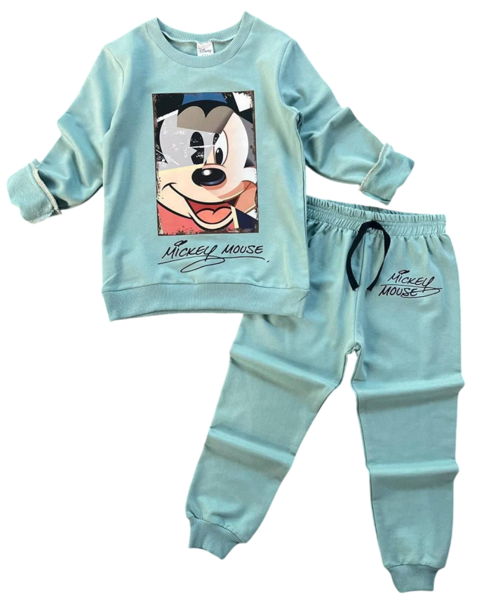Compleu baieti MICKEY, verde, 2-8 ani