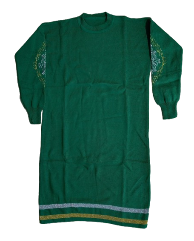 Rochie de iarnă pentru fete tricotata, verde