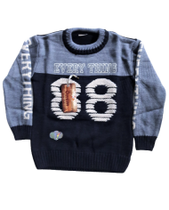 Pulover băieți guler cu nasturi